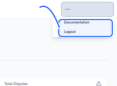 Quickvee Pay screen showing how to open the account menu