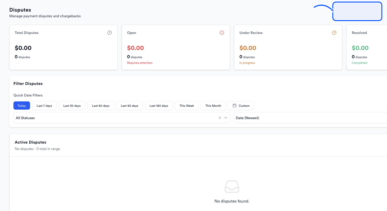 Quickvee Pay screen showing how to export the current view